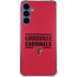 University of Louisville Cardinals Striped Galaxy A55 5G Clear Case