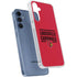 University of Louisville Cardinals Striped Galaxy A55 5G Clear Case