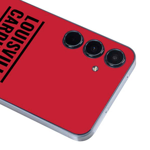 University of Louisville Cardinals Striped Galaxy A55 5G Skin