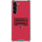 University of Louisville Cardinals Striped Galaxy S24 FE Clear Case