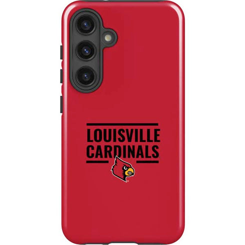 University of Louisville Cardinals Striped Galaxy S25 Impact Case