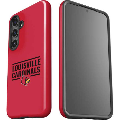 University of Louisville Cardinals Striped Galaxy S25 Impact Case