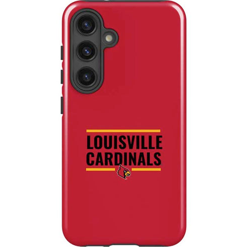 University of Louisville Cardinals Striped Galaxy S25 Plus Impact Case