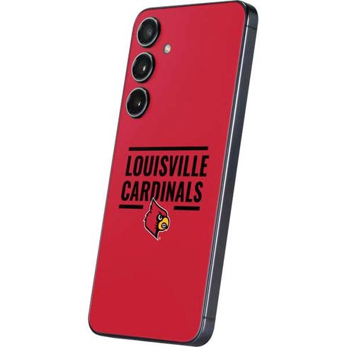 University of Louisville Cardinals Striped Galaxy S25 Plus Skin