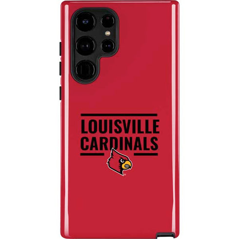 University of Louisville Cardinals Striped Galaxy S25 Ultra Impact Case