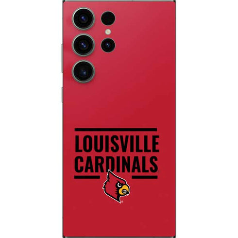 University of Louisville Cardinals Striped Galaxy S25 Ultra Skin