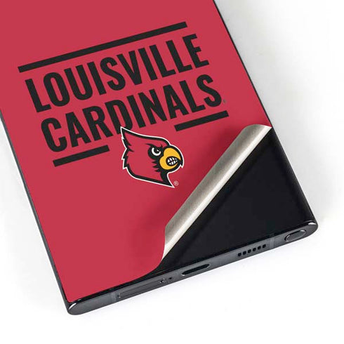 University of Louisville Cardinals Striped Galaxy S25 Ultra Skin