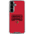 University of Louisville Cardinals Striped Galaxy S26 Plus Clear Case