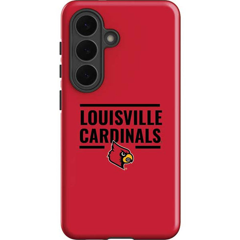 University of Louisville Cardinals Striped Galaxy S26 Plus Impact Case