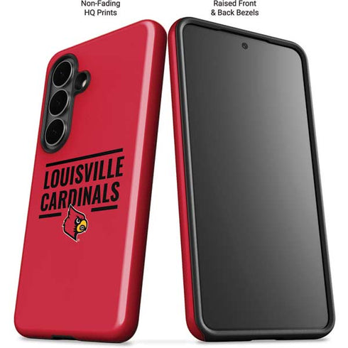 University of Louisville Cardinals Striped Galaxy S26 Plus Impact Case