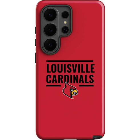 University of Louisville Cardinals Striped Galaxy S26 Ultra Impact Case