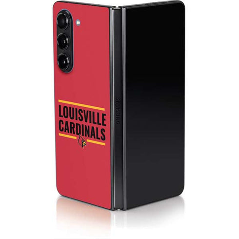 University of Louisville Cardinals Striped Galaxy Z Fold5 5G Skin