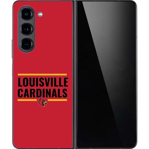 University of Louisville Cardinals Striped Galaxy Z Fold5 5G Skin