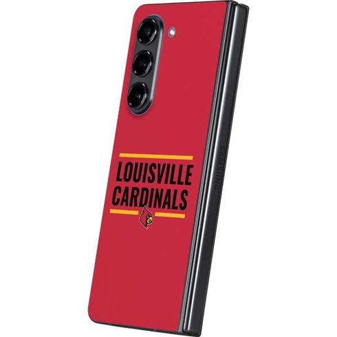 University of Louisville Cardinals Striped Galaxy Z Fold5 5G Skin
