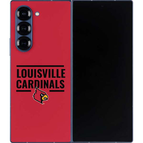 University of Louisville Cardinals Striped Galaxy Z Fold6 Skin
