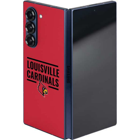 University of Louisville Cardinals Striped Galaxy Z Fold6 Skin