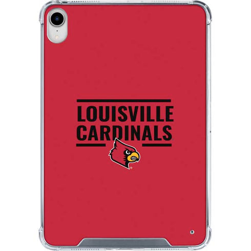 University of Louisville Cardinals Striped iPad 11th Gen (2025) Clear Case