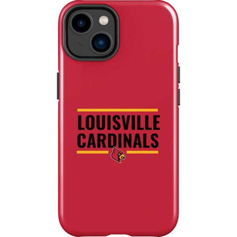 University of Louisville Cardinals Striped iPhone 15 Impact Case