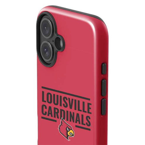 University of Louisville Cardinals Striped iPhone 16 Impact Case