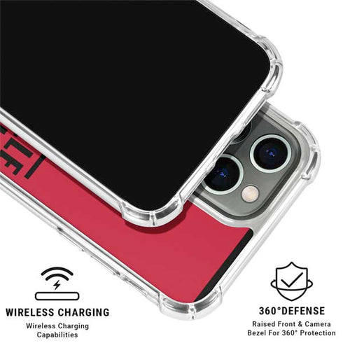 University of Louisville Cardinals Striped iPhone 16 Pro Max Clear Case