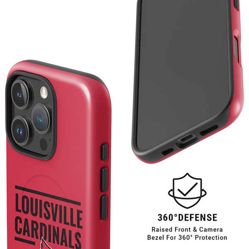 University of Louisville Cardinals Striped iPhone 16 Pro Max Magsafe Impact Case