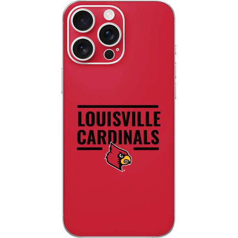 University of Louisville Cardinals Striped iPhone 16 Pro Max Skin