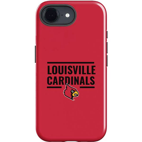 University of Louisville Cardinals Striped iPhone 16e Impact Case
