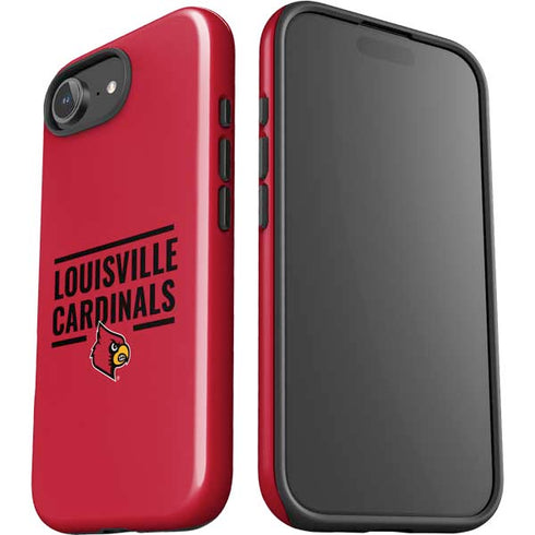 University of Louisville Cardinals Striped iPhone 16e Impact Case