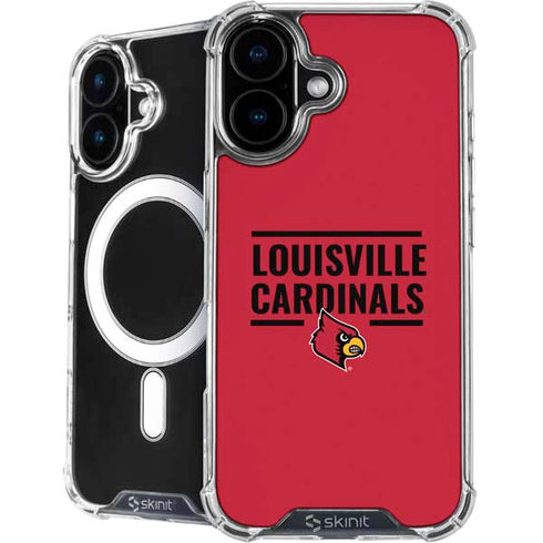 University of Louisville Cardinals Striped iPhone 17 MagSafe Case