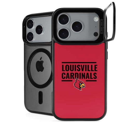 University of Louisville Cardinals Striped iPhone 18 Pro Kickstand Case