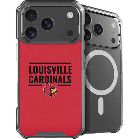 University of Louisville Cardinals Striped iPhone 18 Pro MagSafe Case