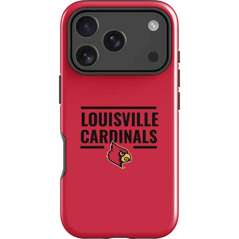 University of Louisville Cardinals Striped iPhone 18 Pro Max Impact Case