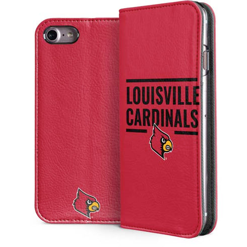 University of Louisville Cardinals Striped iPhone 7 Folio Case