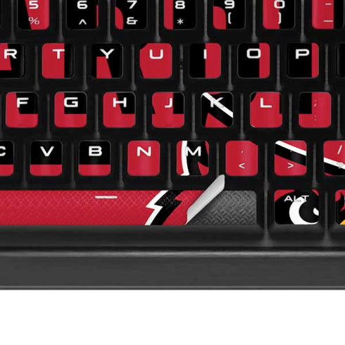 University of Louisville Cardinals Striped K95 RGB PLATINUM Mechanical Gaming Keyboard Skin