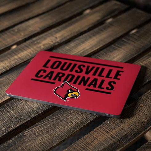 University of Louisville Cardinals Striped Apple MacBook Air Skin