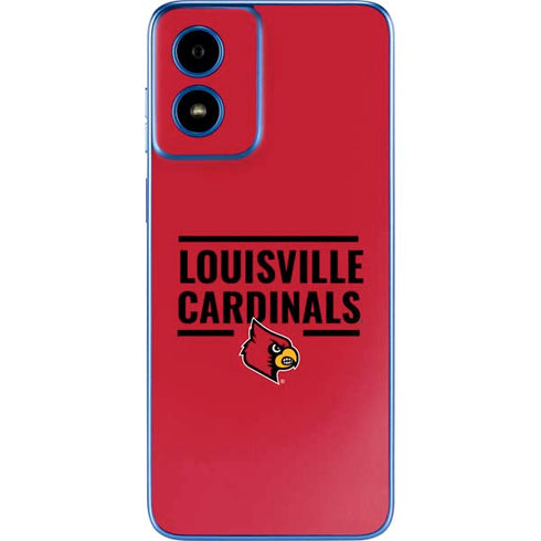 University of Louisville Cardinals Striped Moto G Play 4G (2024) Skin