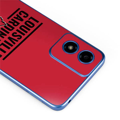 University of Louisville Cardinals Striped Moto G Play 4G (2024) Skin