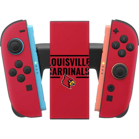 University of Louisville Cardinals Striped Nintendo Switch 2 (2025) Joy-Con Controller Skin