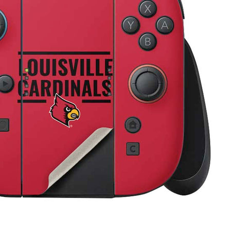 University of Louisville Cardinals Striped Nintendo Switch 2 (2025) Joy-Con Controller Skin