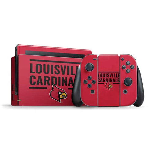 University of Louisville Cardinals Striped Nintendo Skins