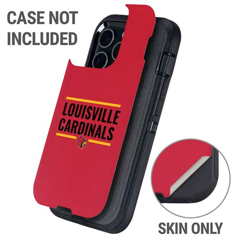 University of Louisville Cardinals Striped Otterbox Defender iPhone Skin