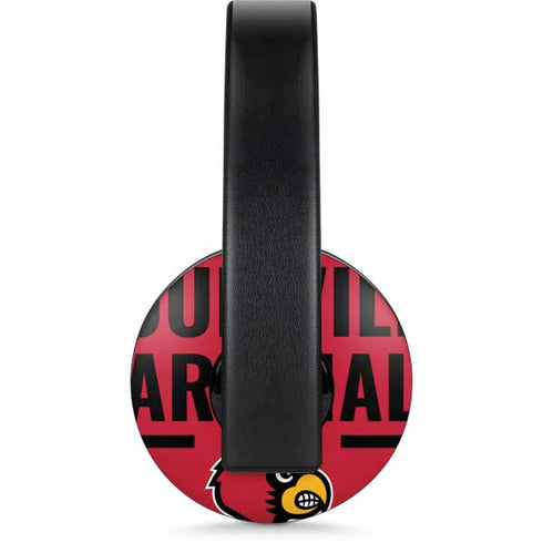 University of Louisville Cardinals Striped PlayStation 4 Gold Wireless Headset Skin