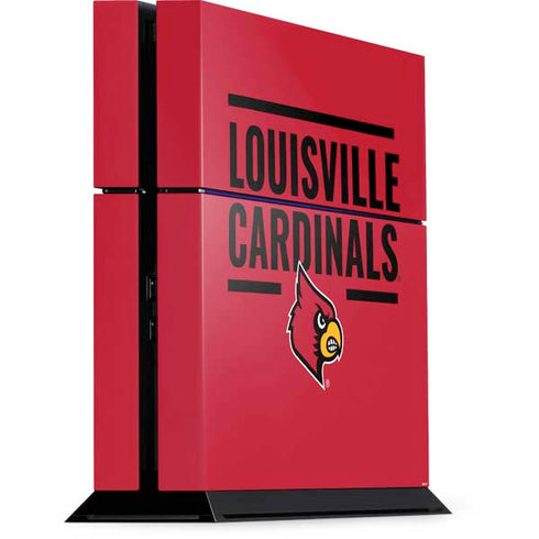 University of Louisville Cardinals Striped PlayStation PS4 Skins