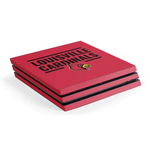 University of Louisville Cardinals Striped PlayStation PS4 Skins