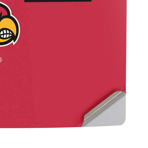 University of Louisville Cardinals Striped PS5 Pro Disk Console Skin