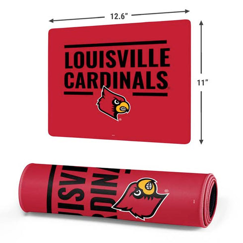 University of Louisville Cardinals Striped Gaming Mouse Pad