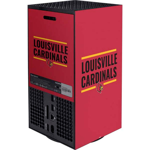University of Louisville Cardinals Striped Xbox Series X Bundle Skin
