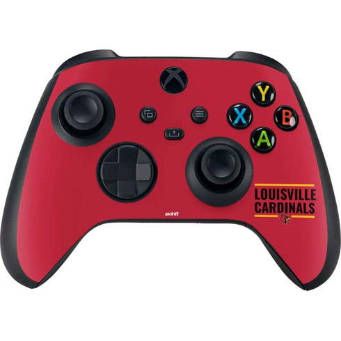 University of Louisville Cardinals Striped Xbox Series X Bundle Skin