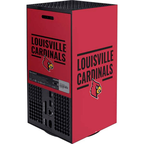University of Louisville Cardinals Striped XBox Series X Digital Edition Bundle Skin