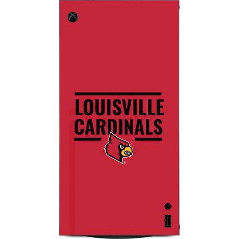 University of Louisville Cardinals Striped XBox Series X Digital Edition Console Skin